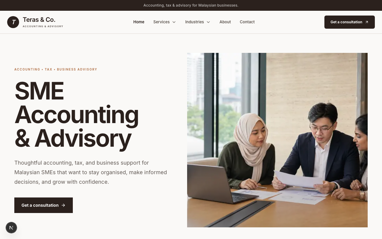 Teras & Co. homepage